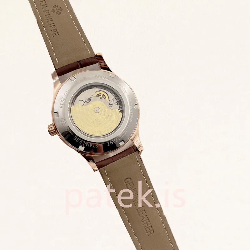 Patek Philippe Calatrava Men's 40mm 5196R-001 Leather Strap Automatic