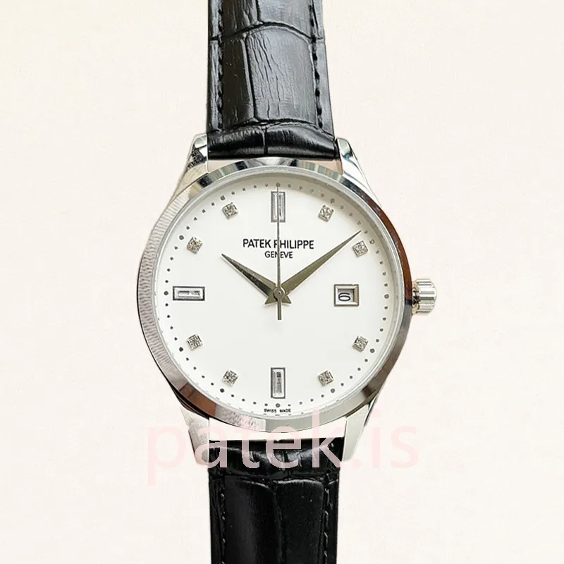 Patek Philippe Calatrava 40mm CalatravaWSL003 Men's White Dial Silver-tone