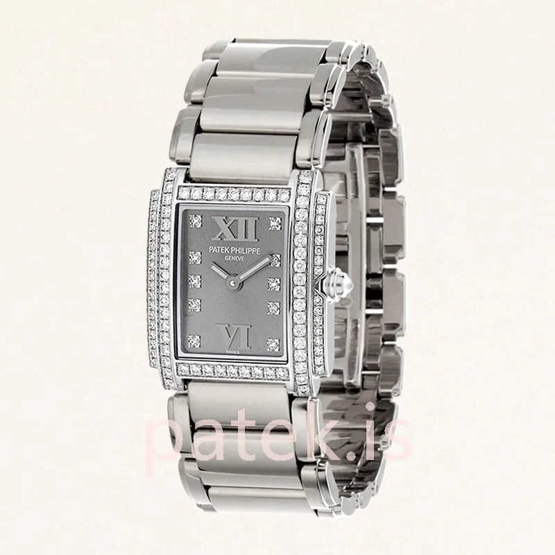 Patek Philippe Twenty-4 27mm 4908/200G-001 Ladies Grey Dial Silver-tone