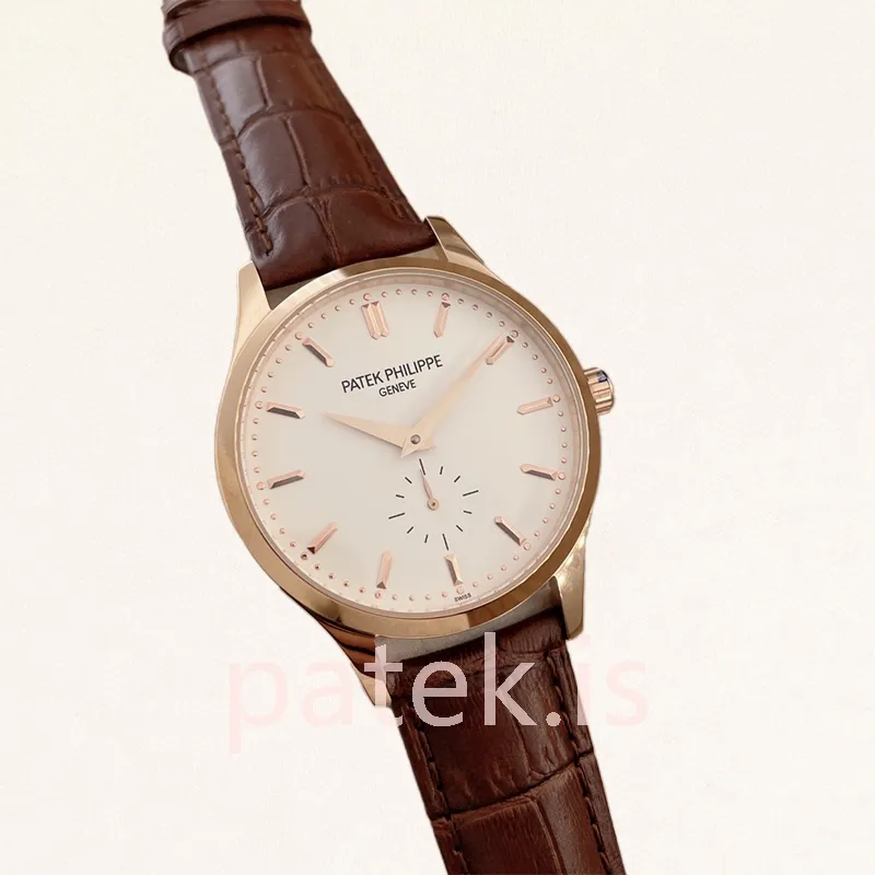 Patek Philippe Calatrava Men's 40mm 5196R-001 Leather Strap Automatic
