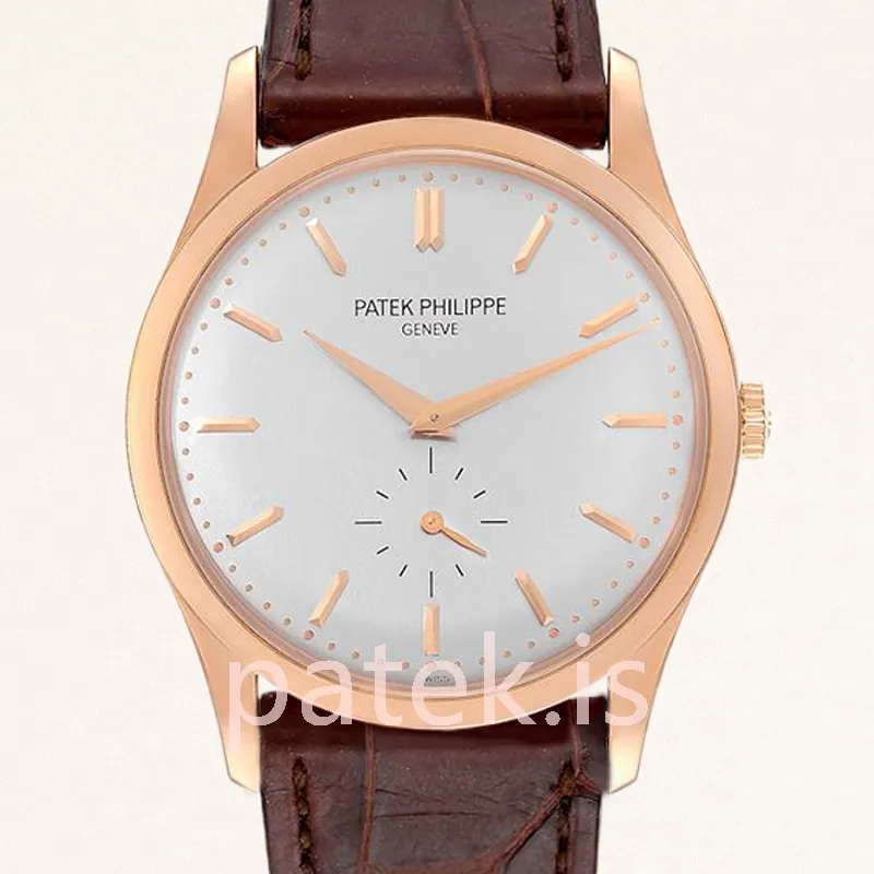 Patek Philippe Calatrava Men's 40mm 5196R-001 Leather Strap Automatic