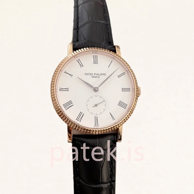 Patek Philippe Calatrava 3919J 40mm Men's Gold-tone Leather Strap