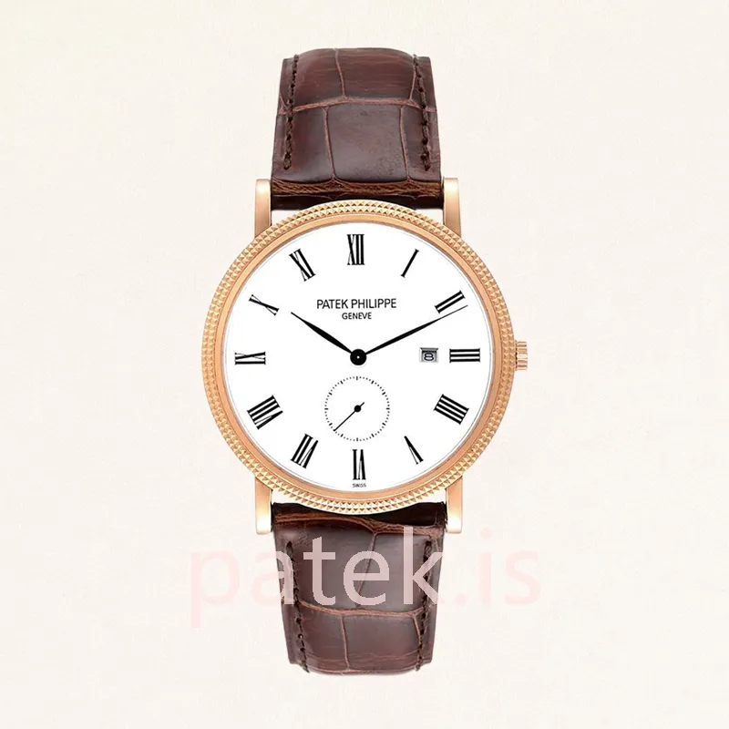 Patek Philippe Calatrava 5119R-001 40mm Men's Automatic Leather Strap