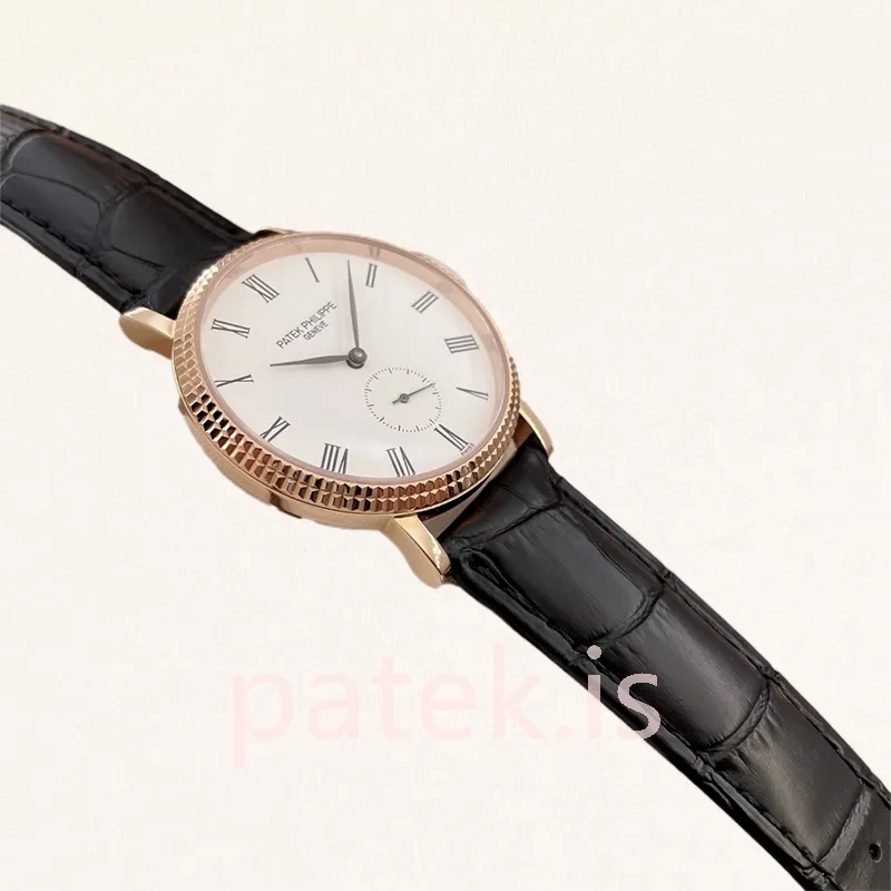 Patek Philippe Calatrava 3919J 40mm Men's Gold-tone Leather Strap
