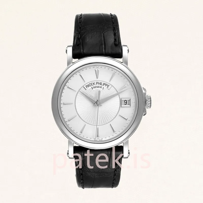 Patek Philippe Calatrava 40mm Men's 5153G-001-1 Leather Strap