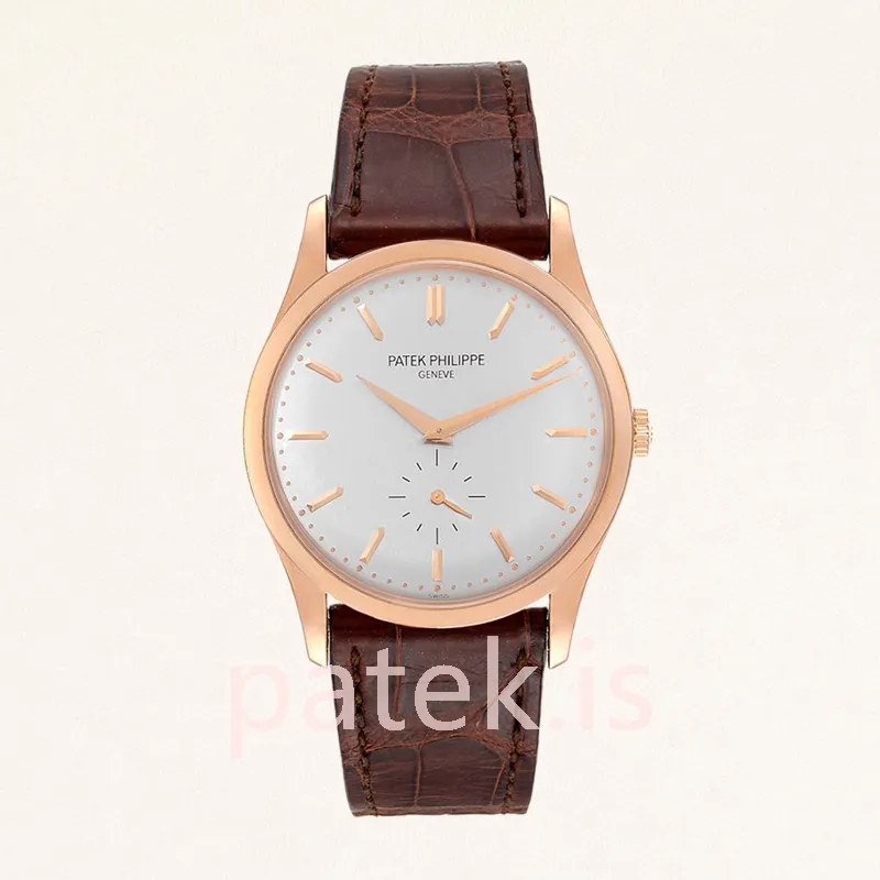 Patek Philippe Calatrava Men's 40mm 5196R-001 Leather Strap Automatic