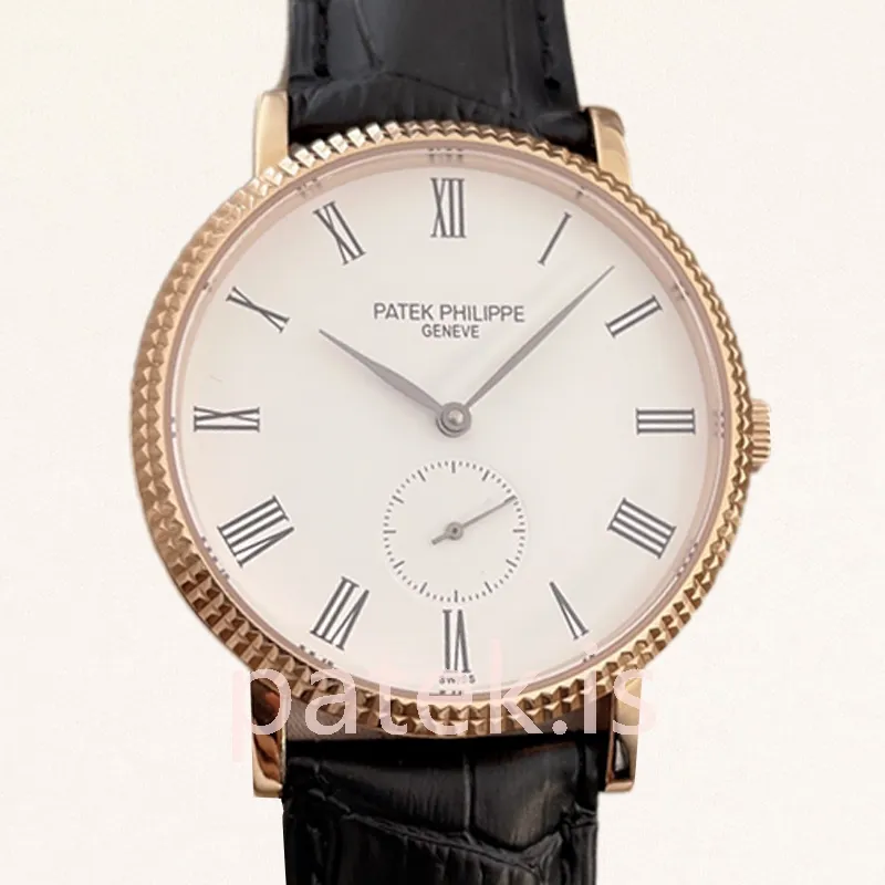 Patek Philippe Calatrava 3919J 40mm Men's Gold-tone Leather Strap