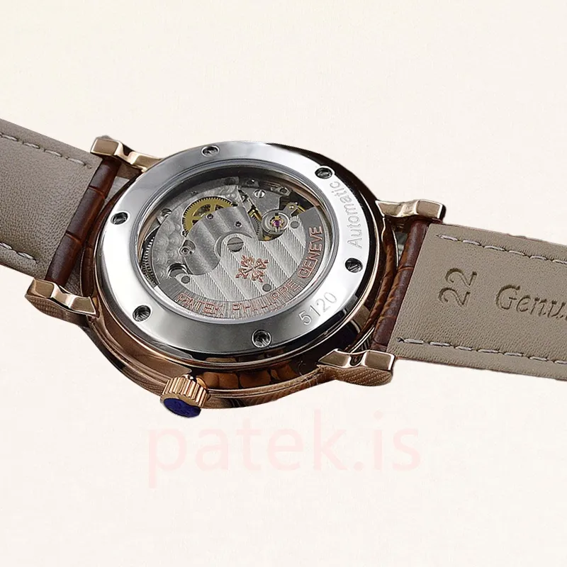 Patek Philippe Calatrava 5119R-001 40mm Men's Automatic Leather Strap