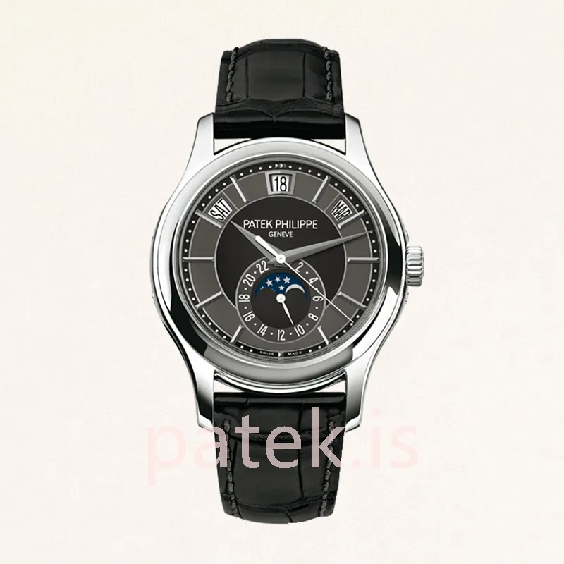 Patek Philippe Complications 5205G-010 40mm Men Leather Strap