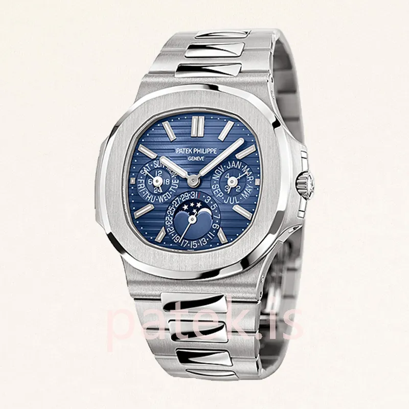 Patek Philippe Nautilus 40mm 5740/1G-001 Men's Silver-tone Blue Dial