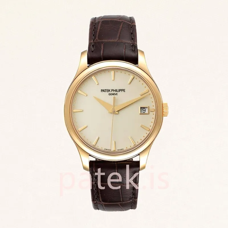 Patek Philippe Calatrava Men's 40mm 5227J-001 Leather Strap