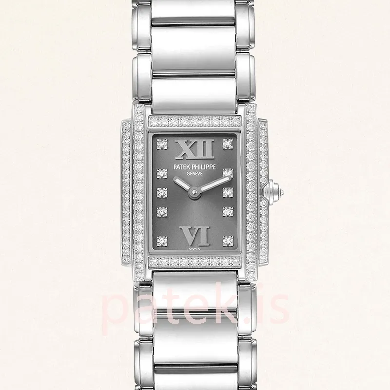 Patek Philippe Twenty-4 27mm 4908/200G-001 Ladies Grey Dial Silver-tone