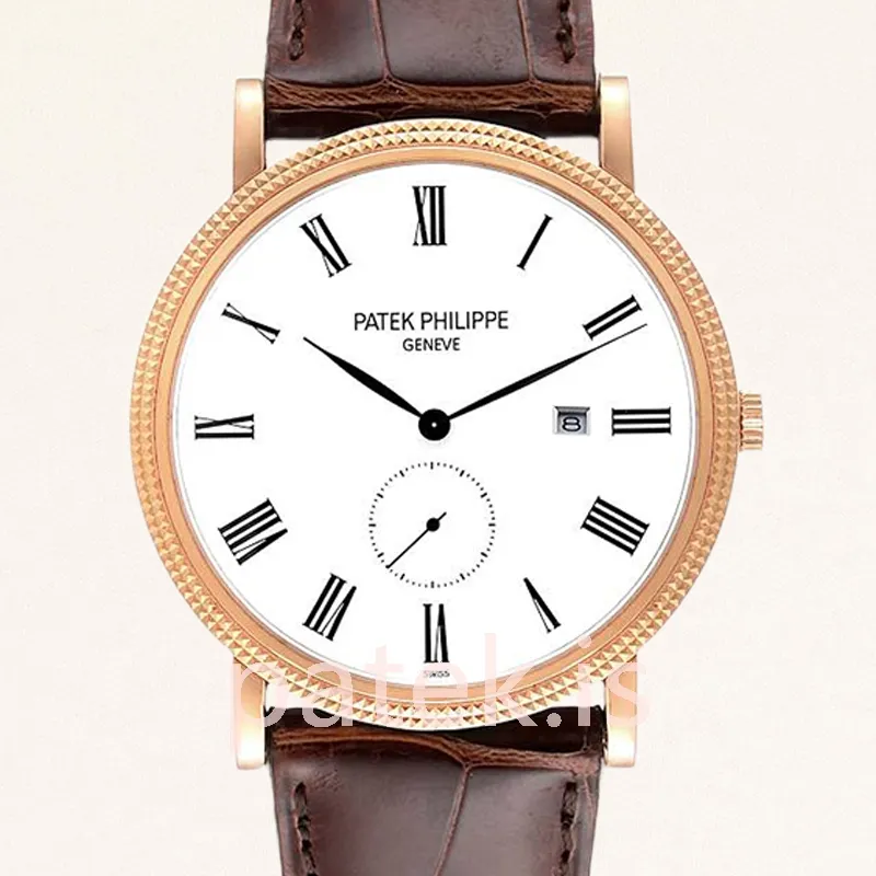 Patek Philippe Calatrava 5119R-001 40mm Men's Automatic Leather Strap