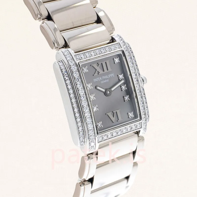 Patek Philippe Twenty-4 27mm 4908/200G-001 Ladies Grey Dial Silver-tone