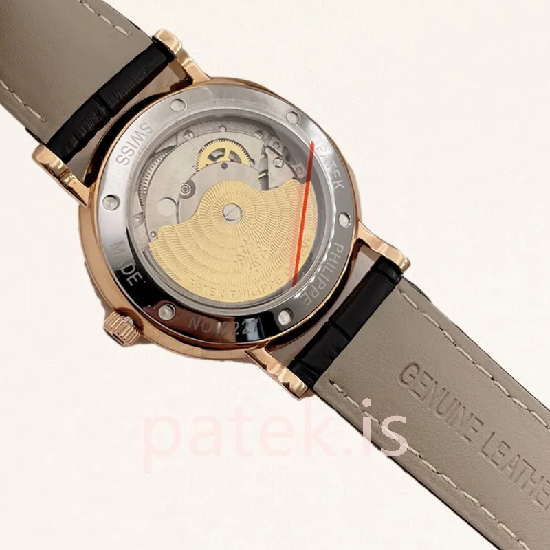 Patek Philippe Calatrava 3919J 40mm Men's Gold-tone Leather Strap